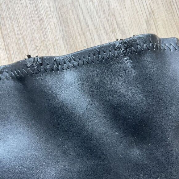 Zara Chunky Over The Knee Black Boots Faux Leather Size 40 US 9 - Picture 5 of 11